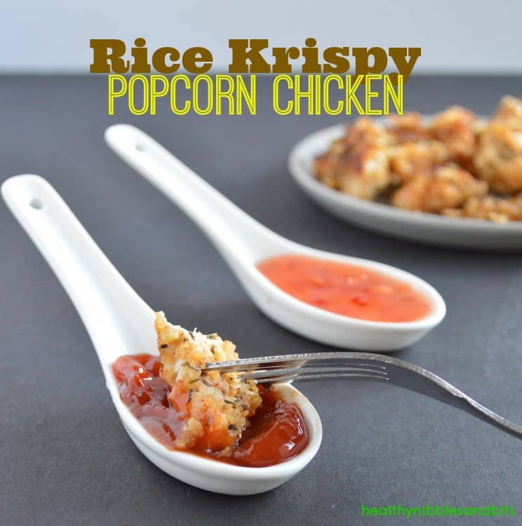 Rice Krispy Popcorn Chicken | Healthy Nibbles and Bits