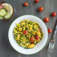 Summer Pesto Noodle Salad | Healthy Nibbles and Bits