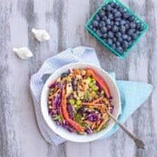 Rainbow Salad with Peanut Vinaigrette