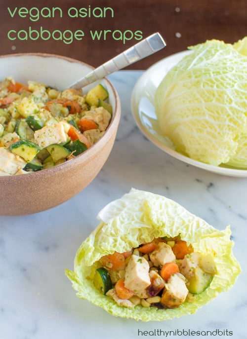 Vegan Asian Cabbage Wraps | Healthy Nibbles and Bits
