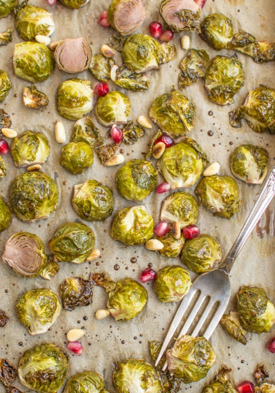 Pomegranate Glazed Brussels Sprouts Recipe