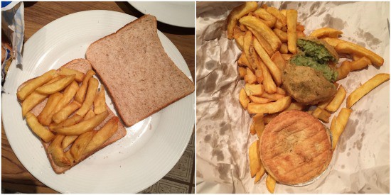Fish and Chips and Chip Butty