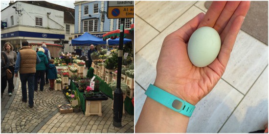 Romsey market + Blue Egg