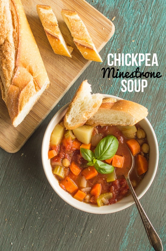 Simple and delicious Chickpea Minestrone Soup