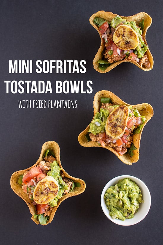 Mini Sofritas Tostada Bowl with Fried Plantains | clube.futebolmilionario.com #glutenfree #vegan