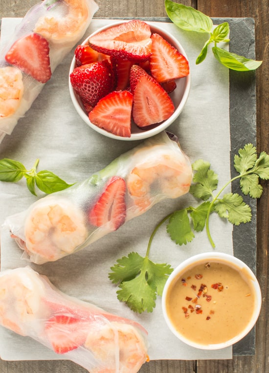 Simple and delicious - Shrimp Spring Rolls with Peanut Sauce