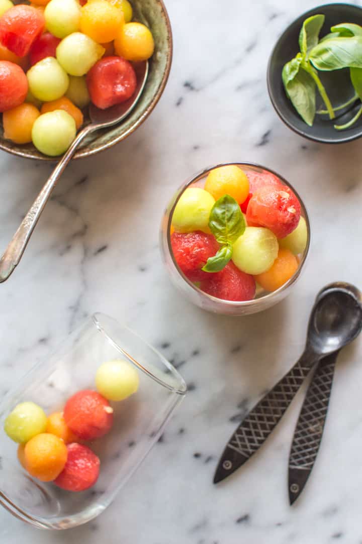 Vodka Infused Melon Balls - perfect for your parties! by @healthynibs