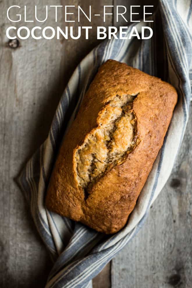 Easy Gluten-Free Coconut Bread with Lemon - perfect for breakfast or dessert! by @healthynibs