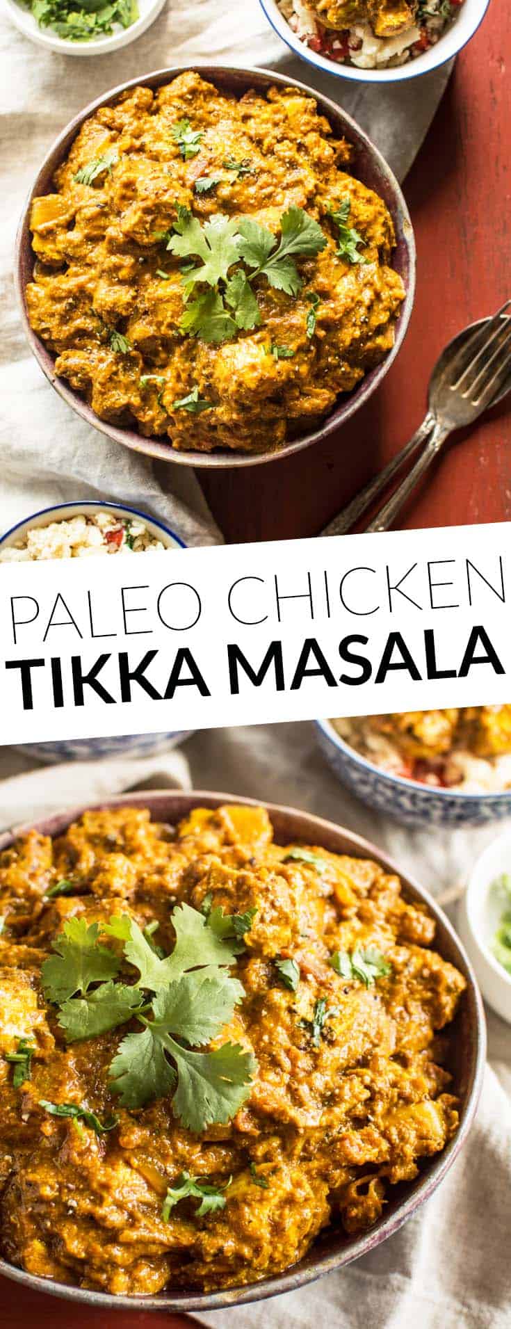 Paleo Chicken Tikka Masala - simple tikka masala dish that is Whole30 friendly! @healthynibs