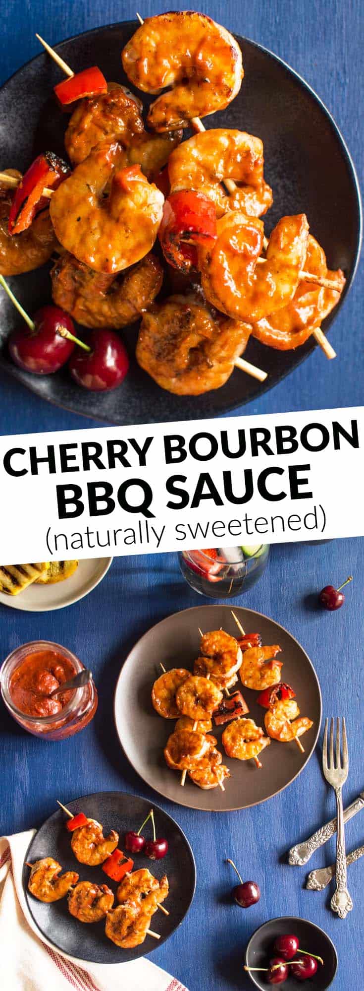 Cherry Bourbon Barbecue Sauce - no refined sugar! | by @healthynibs
