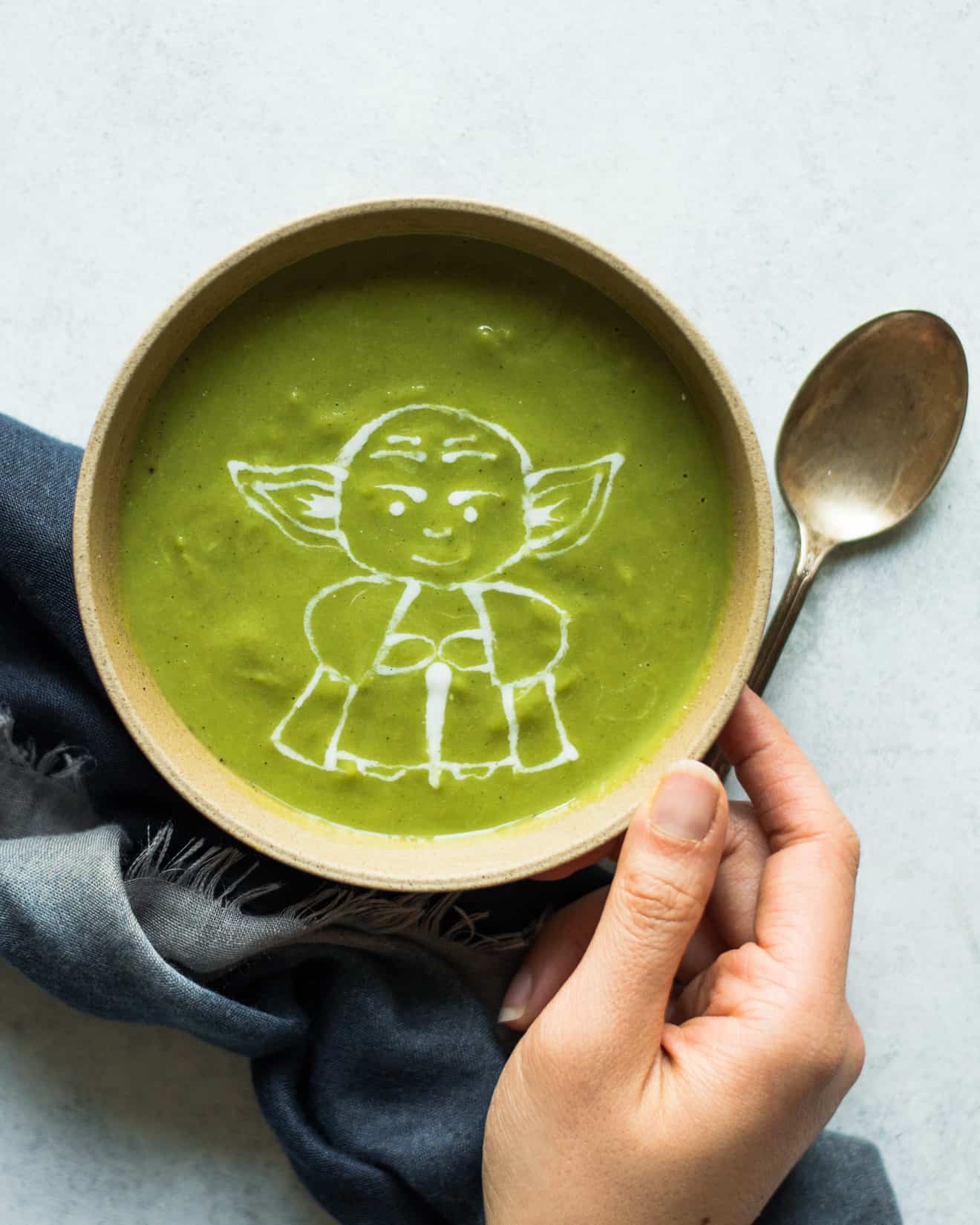 Pea and Mint Soup - a healthy, gluten free soup that's packed with vegetables!