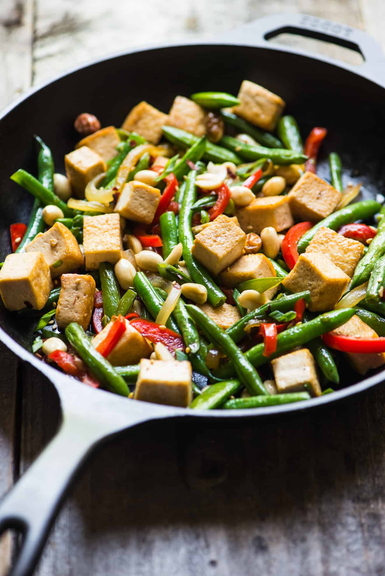 Kung Pao Tofu Stir Fry - easy and healthy stir fry that takes only 30 minutes to make!