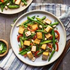 Kung Pao Tofu Stir Fry - easy and healthy stir fry that takes only 30 minutes to make!