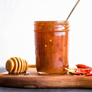 A healthier sweet chili sauce made with honey. It takes less than 10 minutes to prepare and it's great for stir fries or as a dipping sauce for appetizers!