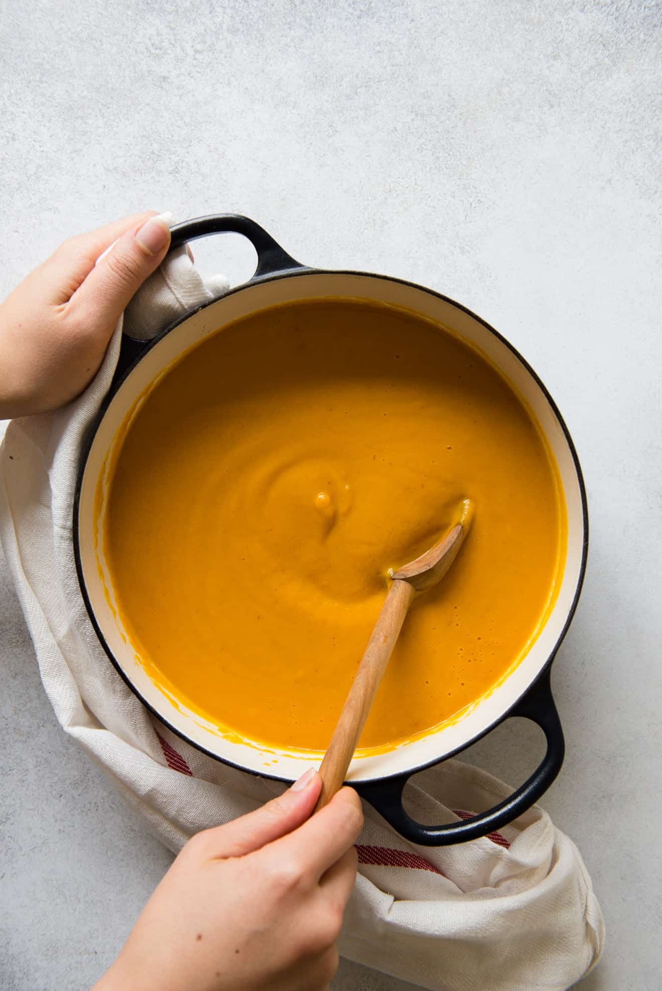 Creamy, Gingery Carrot & Sweet Potato Soup (vegan)