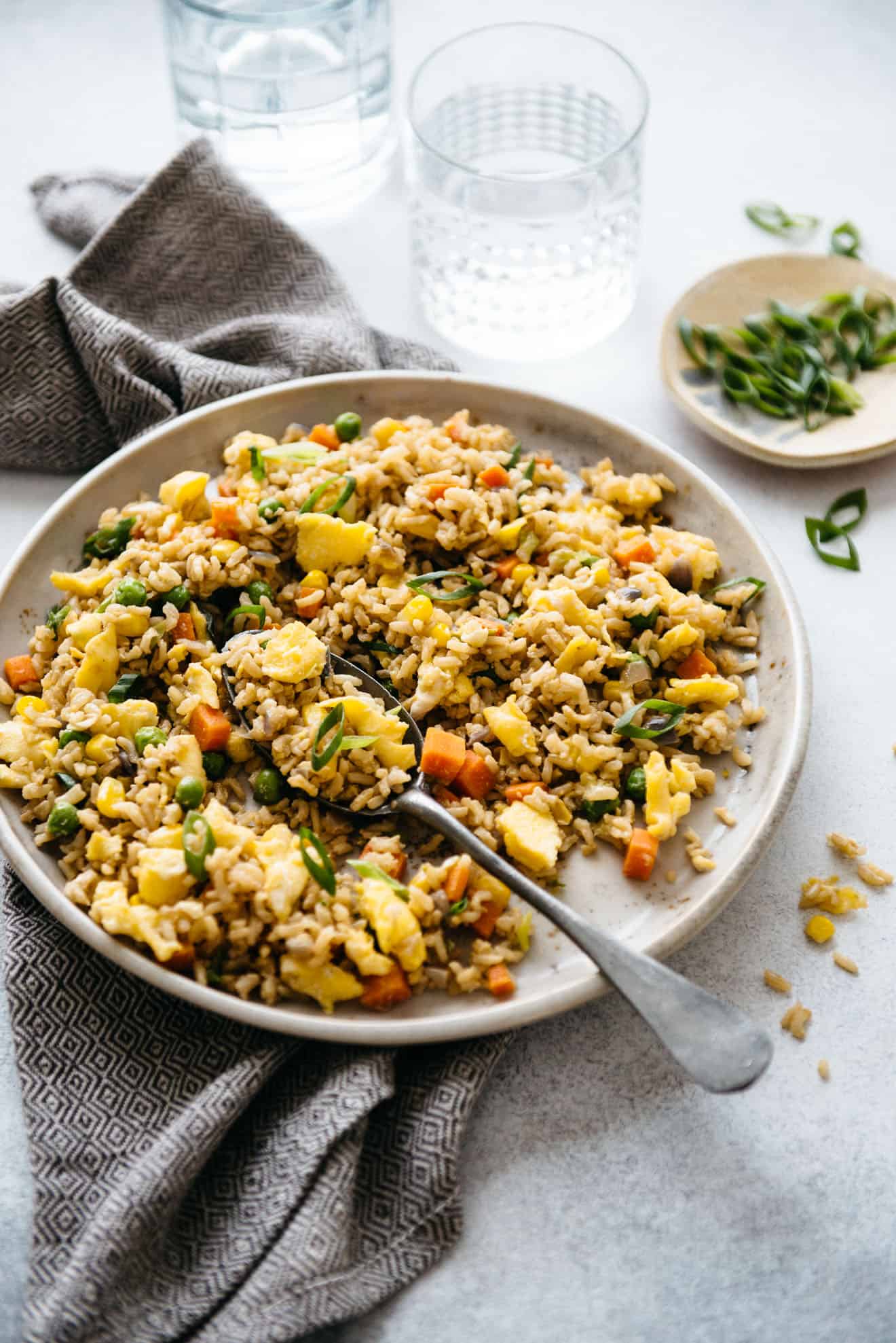 The Easiest Egg Fried Rice Recipe - a healthy, filling dinner ready in 15 minutes!