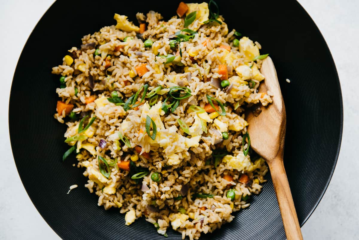 The Easiest Egg Fried Rice Recipe - a healthy, filling dinner ready in 15 minutes!
