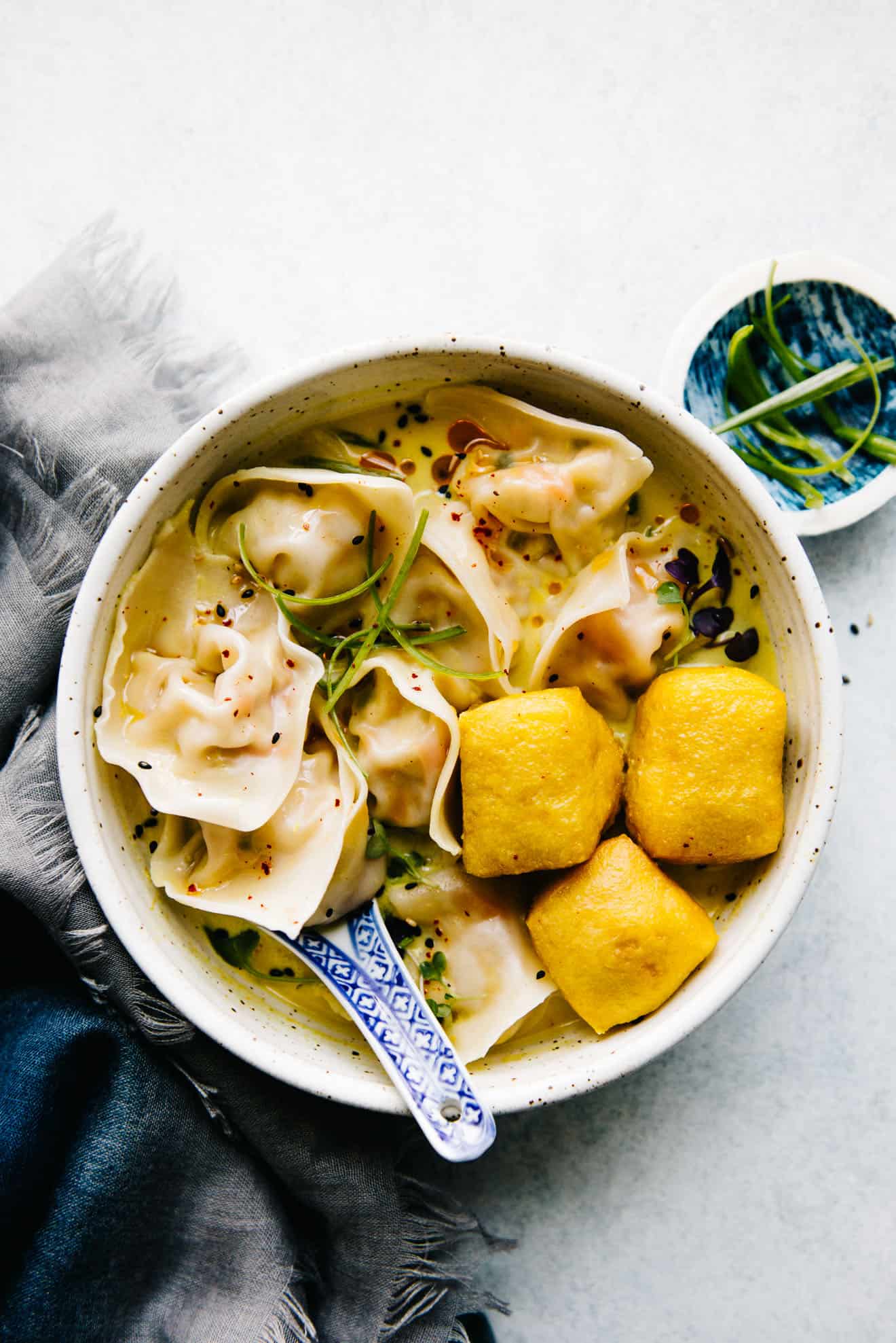 Yellow Curry Wuntun Soup Dumplings