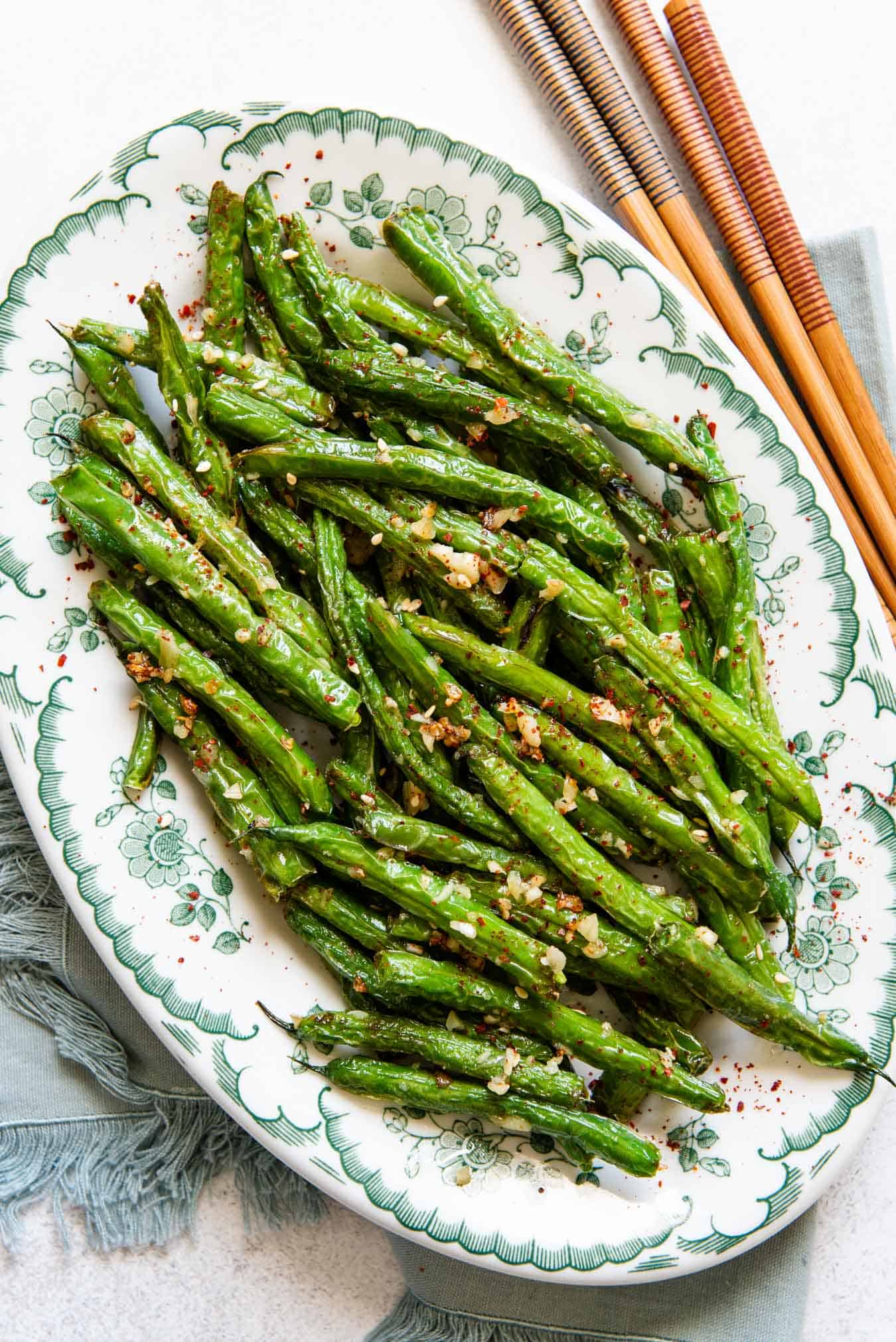 Chinese Garlic Green Beans - simple side dish for dinner!