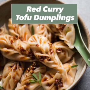 Red Curry Tofu Dumplings Title