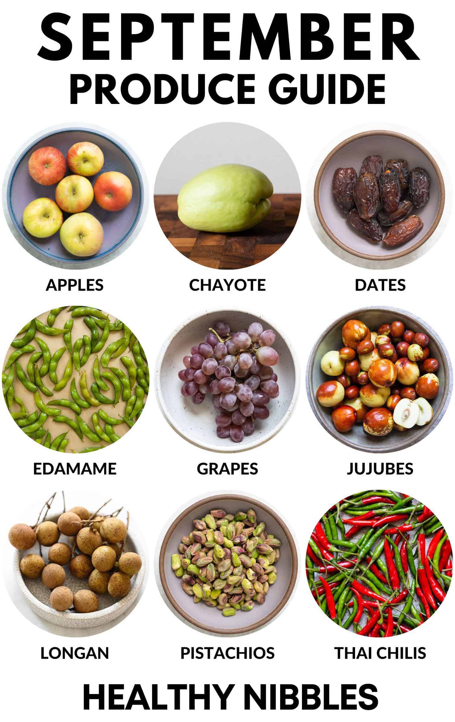 September Produce Guide Collage