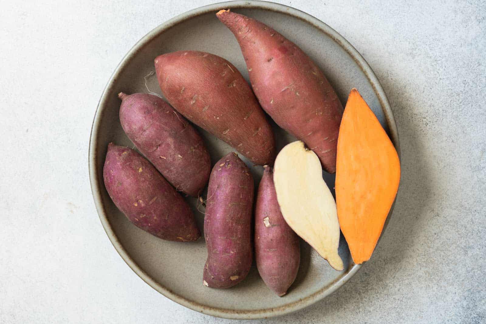 Yellow and orange flesh sweet potatoes