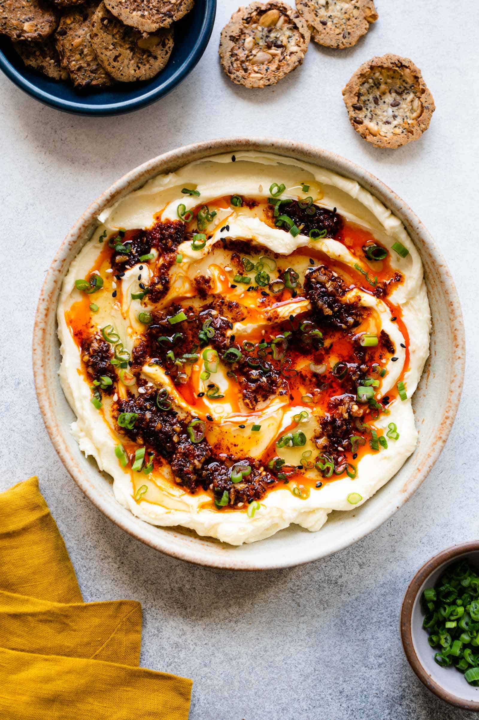 Whipped Brie with Honey & Chili Oil