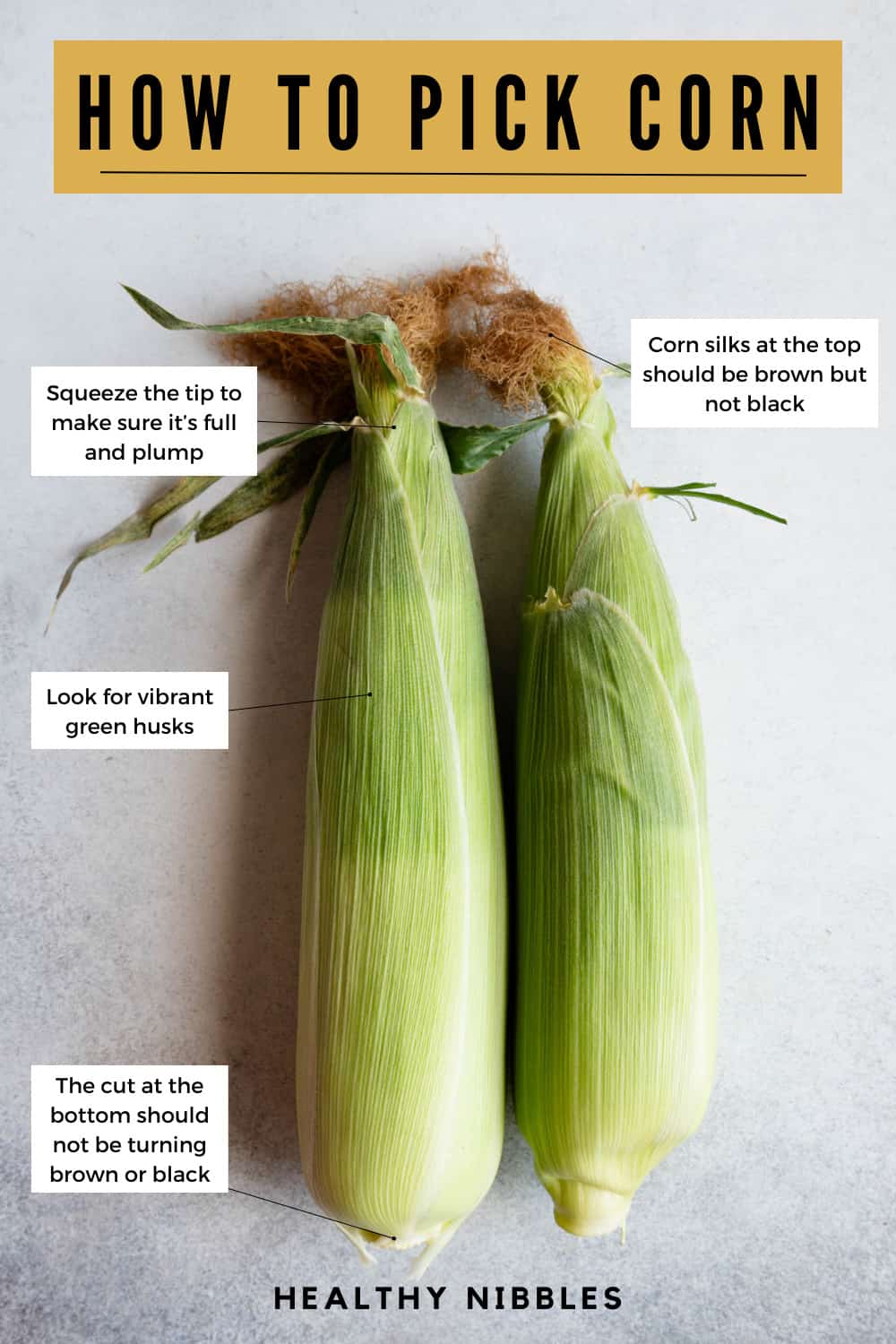 Infographic with tips on who to pick corn