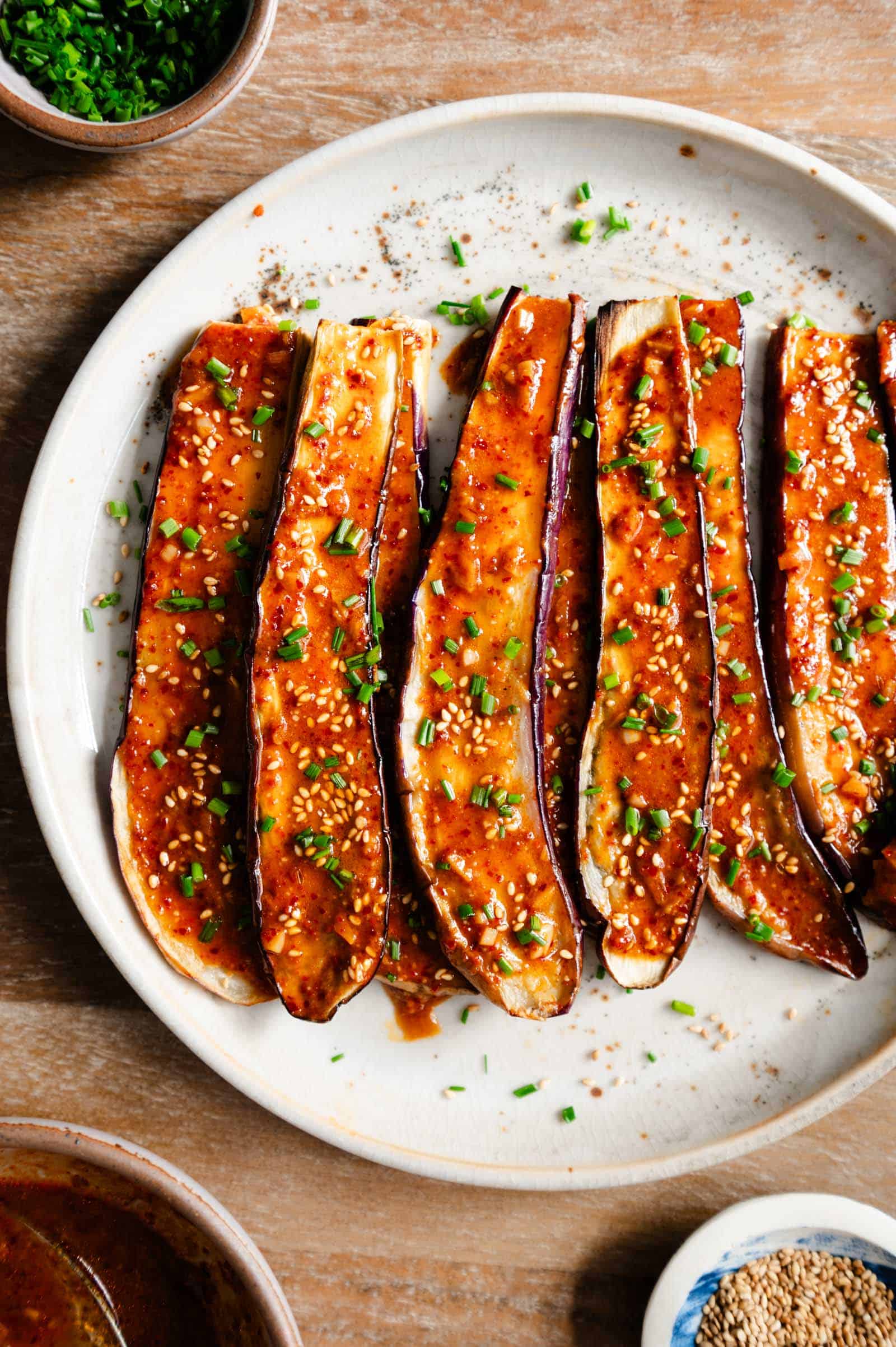 Air Fryer Eggplant with Miso Sauce